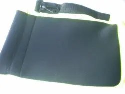 Neoprene Mask Bag / Storage Pocket! "All Black w/YELLOW trim"