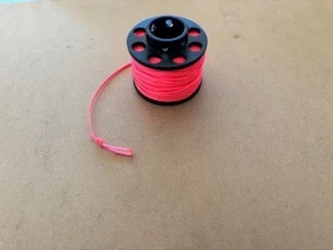 Brand New & intro pricing! 150' foot POM Cold Water Finger Spool "High Vis ORANGE FLAT Line" - Product Image