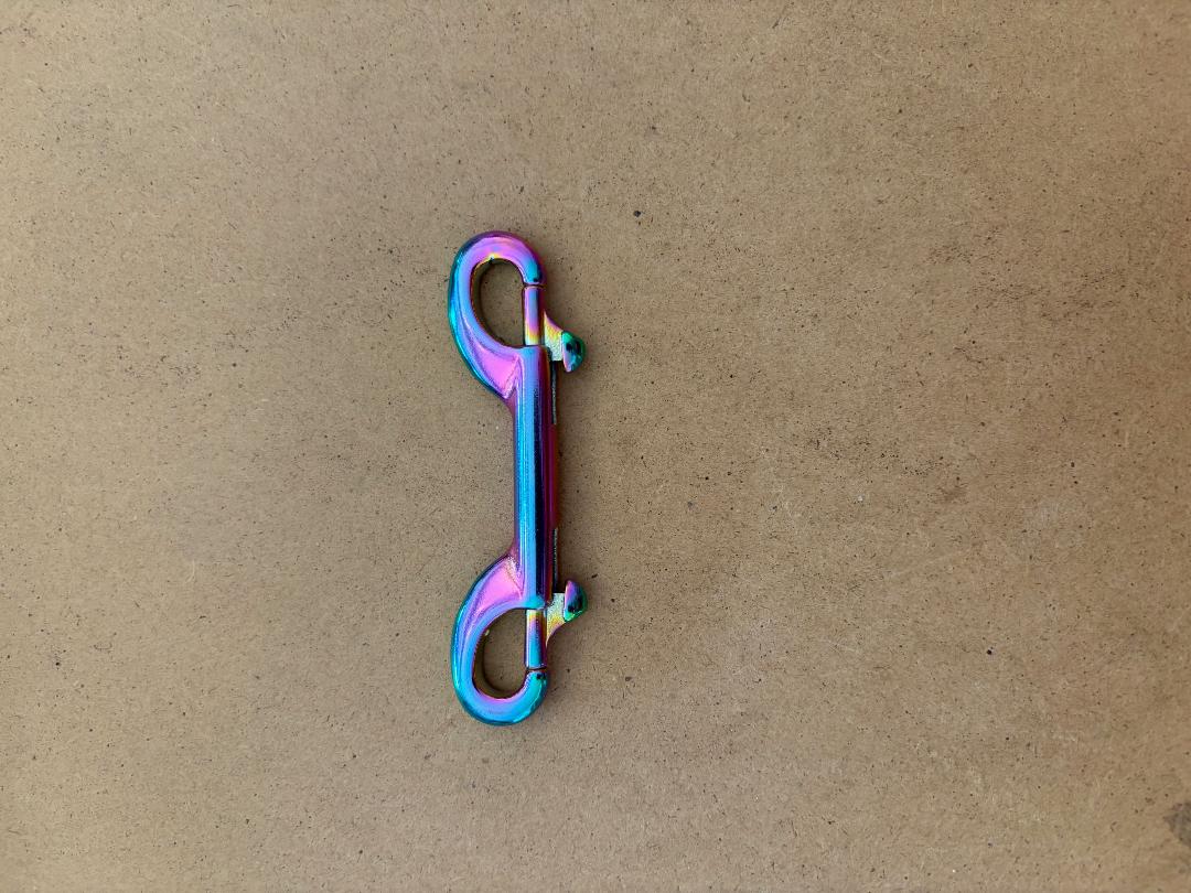 New & Limited! 3 1/2" Stainless Steel Coated Double Ender "Iridescent Rainbow Colored  Body!"