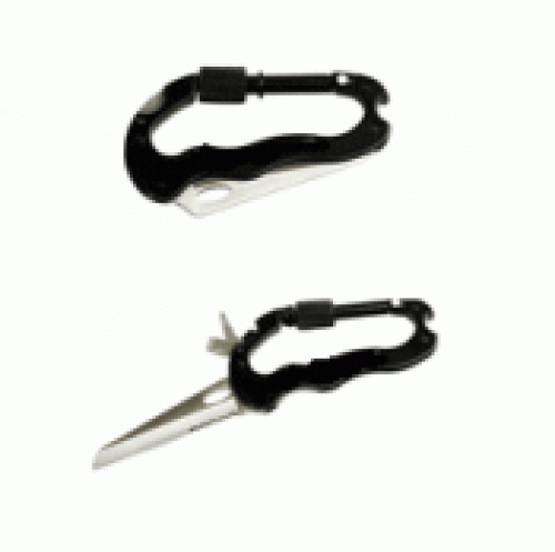 CarabinerKnifeBlackHandle