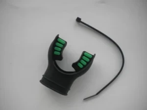 Comfort Bite Silicone Mouth Piece Standard Size "BLACK w/Green accents"