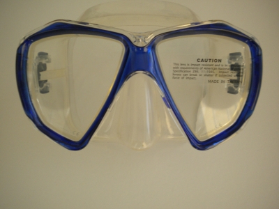 DelightMaskTransBlueFramewClearSiliconeSkirt