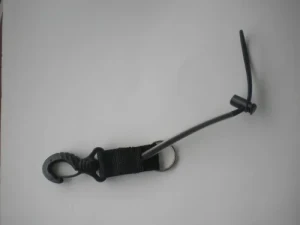 Deluxe Large Bungee Lanyard w/ OPTIONAL Locking Barrel "Black Webbing"