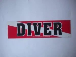 Diver on Flag Decal