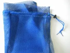 Drawstring All Mesh Bag Large    BLUE