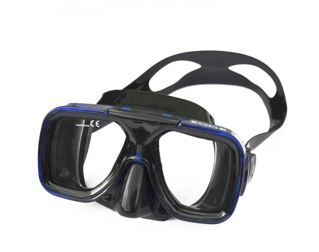 EdgeOptixMaskBlack-BlueAccentFrameBlackSkirtAcceptsLenseswHardPlasticCase