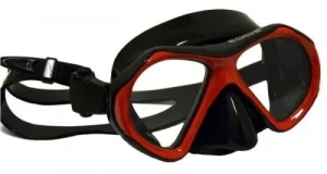 Edge View 2 Masks "Red Trim w/ Black Skirt" Hard Plastic Mask Box Included! - Product Image