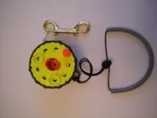 Enclosed Hand Reel w/Knob & 150ft White Line   Yellow Spool / Black Housing - Product Image