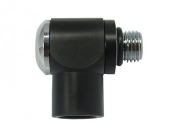 FirstStageLowPressure360SwivelHoseAdapterinBlackFinish