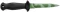 Green Camo Pointed Knife w/Sheath