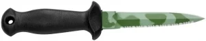Green Camo Pointed Knife w/Sheath
