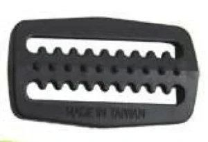 Heavy Duty 2" Inch Plastic Slider w/ teeth  BLACK - Product Image