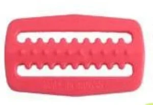 Heavy Duty 2" Inch Plastic Slider w/ teeth  Neon Pink - Product Image
