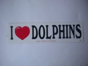 I Love Dolphins Decal