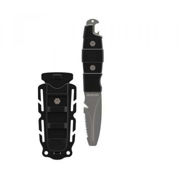 GearAidAkuaBluntTipKnifeBlackHandleShealth