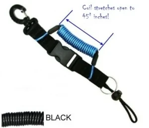 Coiled Lanyard w/ Delrin Clip to Sliding Barrel Lock
