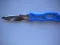 Mako Stainless Steel Pointed Tip Knife w/ Sheath "Blue Handle" "1 Only!"