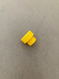 Male Din Dust Cap "Safety Yellow" - Product Image