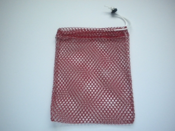 MiniDrawstringMeshBagRED