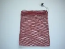 Mini Drawstring Mesh Bag "RED" - Product Image