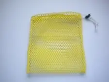 Mini Drawstring Mesh Bag "Yellow" - Product Image