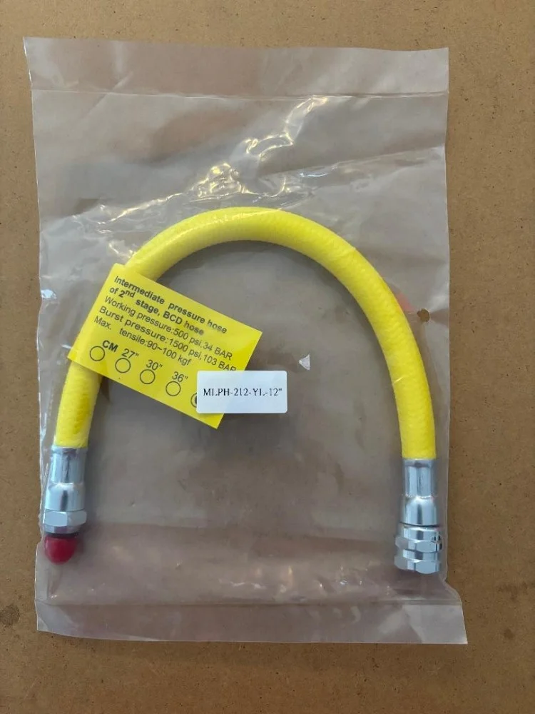 NEW12InchDoubleBraidedLowPressureHoseYELLOW