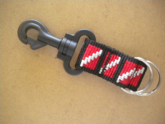 LanyardwDual1SplitRingsDiveFlagWebbing