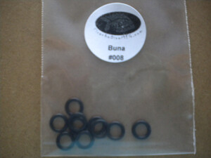 #008 Buna 10 Pack O-Rings "Sonic Regulators; Regulator Piston Ring; Small HP Seal" - Product Image