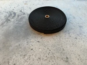 New! 1 1/2" Inch Nylon Webbing  BLACK "Medium Stiff Version"   - Product Image