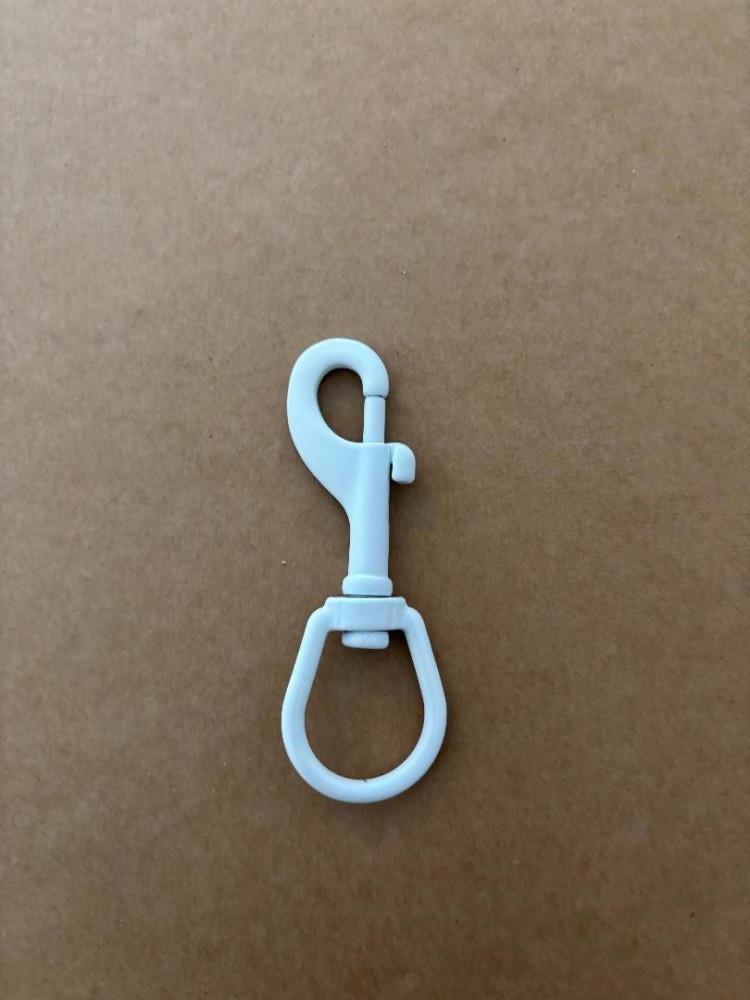 New1Inch100mmPowderCoatedStainlessSwivelBoltSnapWhiteBody