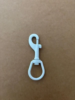 New! 1" Inch / 100mm Powder Coated Stainless Swivel Bolt Snap "White Body!" - Product Image