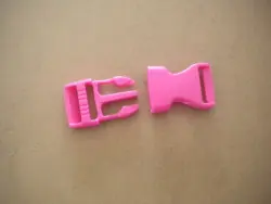 1" Inch Quick Release Plastic Buckle -Complete Set- "Pink Body" - Product Image