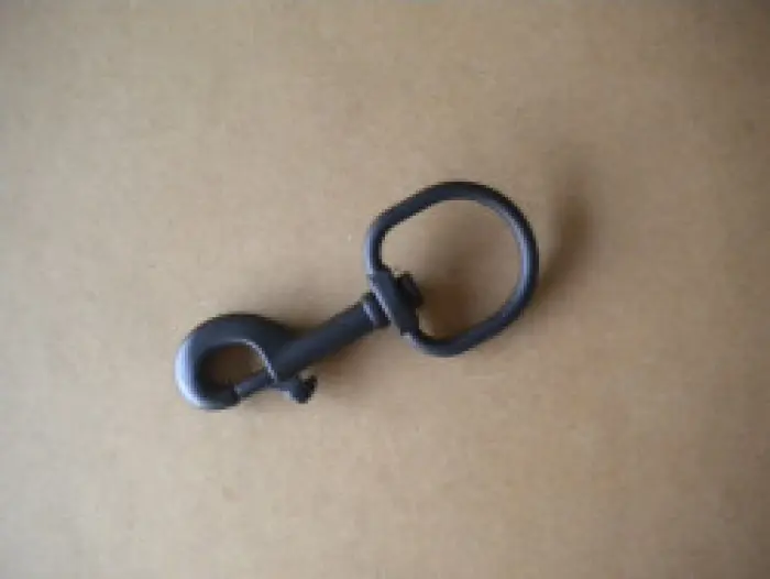 1.25" Swivel Bolt Snap THIN Eye Stealth BLACK