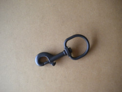 1.25" Swivel Bolt Snap THIN Eye Stealth BLACK