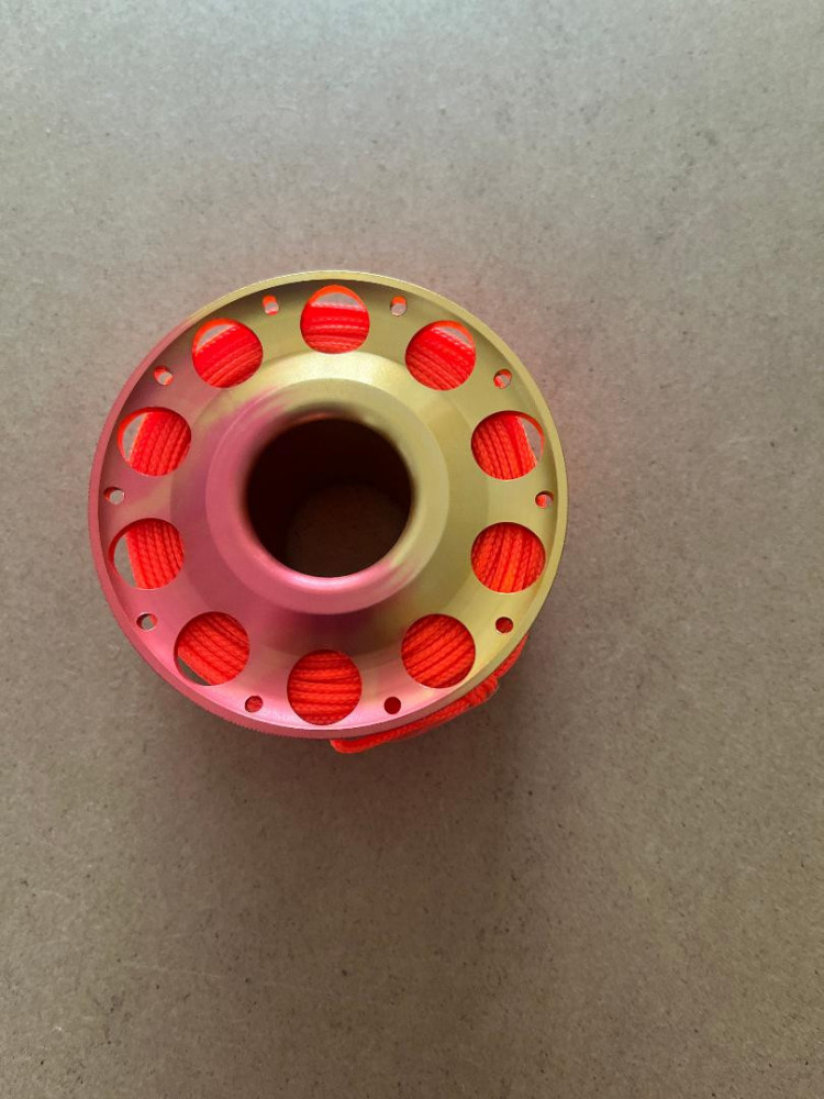 New100FootTwoColorToneCompactFingerSpoolwFlatLineHighVizORANGEFlatlinePinkGold