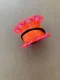 100FT Polycarbonate Engineered Finger Spool "Transparent Pink Body - Orange Line" 