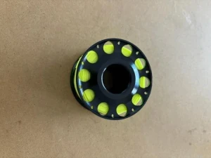 New! 100ft Anodized Black Aluminum Body W/ FLAT High Viz Yellow LINE Gen II - Product Image