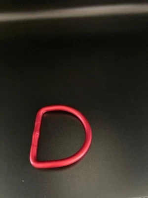 2" Aluminum D-Ring Bent Red Finish - Product Image