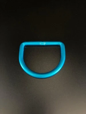 2" Aluminum D-Ring Straight BLUE Finish - Product Image