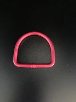2" Aluminum D-Ring Straight RED Finish - Product Image