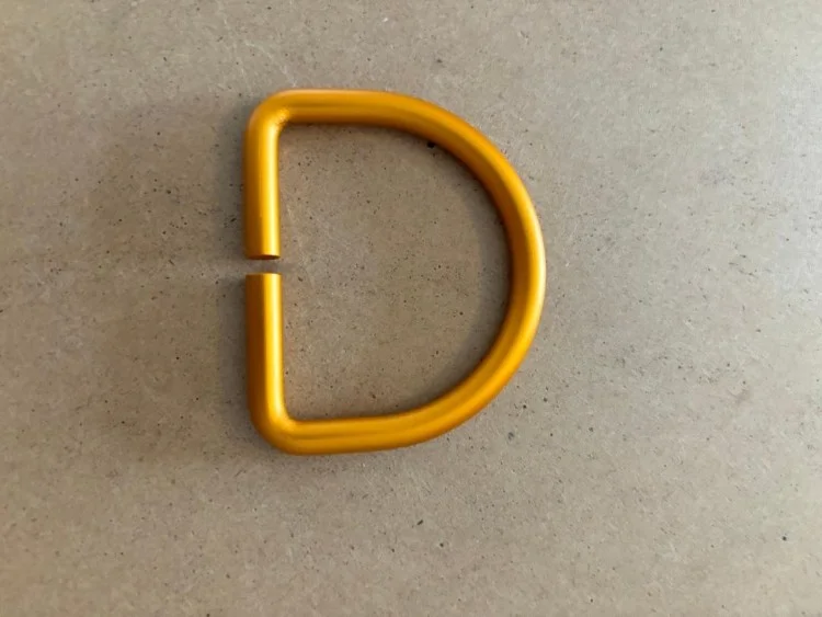 New2AluminumD-RingStraightwWebbingslotGOLDFinish