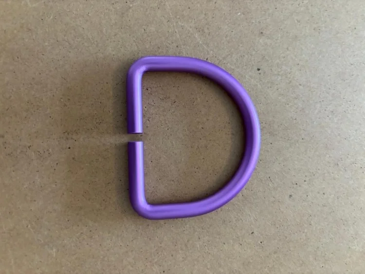 NewColor2AluminumD-RingStraightwWebbingslotPURPLEFinish