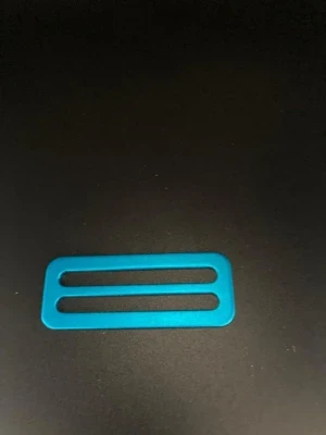 2" Inch Lightweight Aluminum Slider No Teeth "smooth" Blue finish   - Product Image