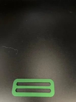 2" Inch Lightweight Aluminum Slider No Teeth "smooth" GREEN finish   - Product Image