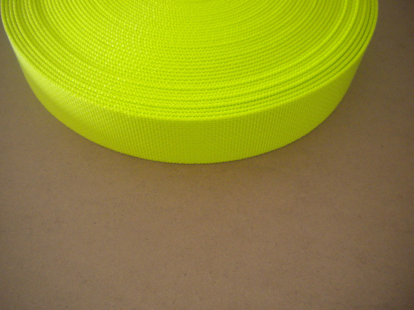 2 Inch Nylon Webbing  High Vis Yellow "Standard version"