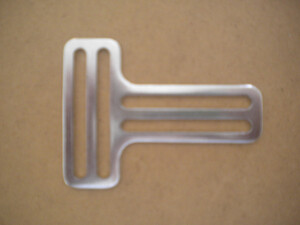 2" inch Stainless Steel One Piece Stamped T Slider No Teeth - Product Image