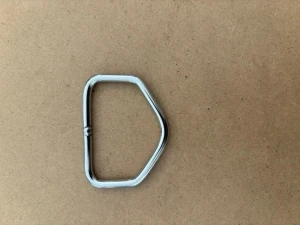 New! 2" inch Triangle Drop D-Ring STRAIGHT / FLAT Version   "CLOSED Slot Version" - Product Image
