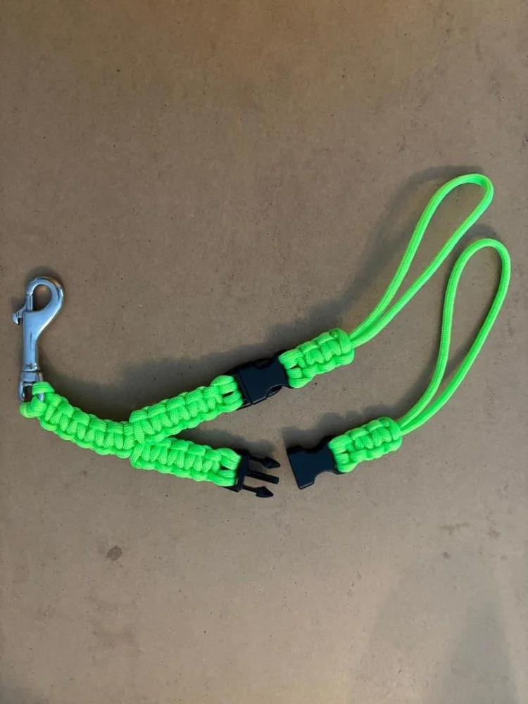 New2into1UtilityCarryStrapwSwivelBoltSnapPara-cordNeonGreen