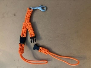 New! 2 into 1 Utility Carry Strap w/ Swivel Bolt Snap "Para-cord: Safety ORANGE"