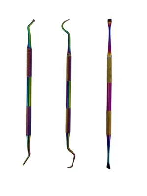 New w/ Intro Pricing! 3 Piece Stainless Steel Pick Set in a semi-clear clamshell box! - Product Image